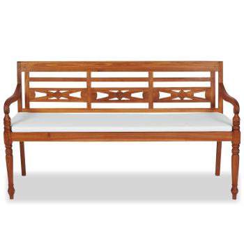 Batavia Gartenbank mit Polstern 150 cm Teak