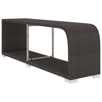 11-tlg. Garten-Lounge-Set mit Auflagen Poly Rattan Schwarz