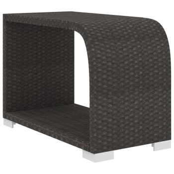 11-tlg. Garten-Lounge-Set mit Auflagen Poly Rattan Schwarz