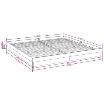 Massivholzbett ohne Matratze 200x200 cm
