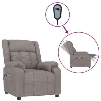Massagesessel Elektrisch Taupe Stoff