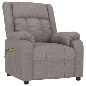 Massagesessel Elektrisch Taupe Stoff
