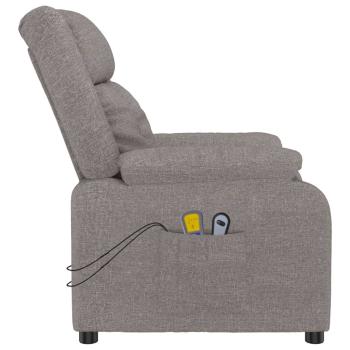 Massagesessel Elektrisch Taupe Stoff