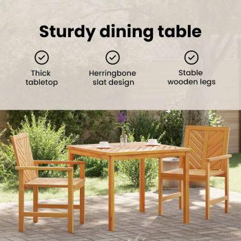 3-teiliges Garten Essset Massivholz Akazie
