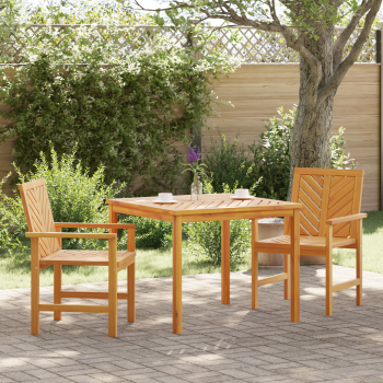 3-teiliges Garten Essset Massivholz Akazie