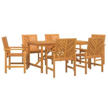 6-teiliges Garten Esszimmer Set aus Massivholz Akazie