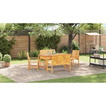 Garten Essgruppe 5 Stk. Braun Massivholz Akazie