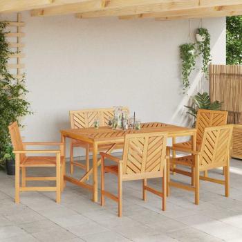 5-teiliges Garten Ess-Set Massivholz Akazie