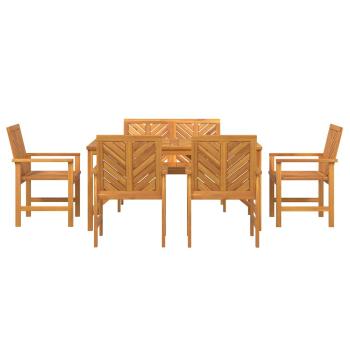 5-teiliges Garten Ess-Set Massivholz Akazie