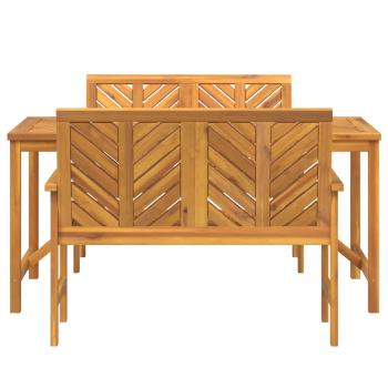 Garten Essgruppe 3 Stk. Braun Massivholz Akazie