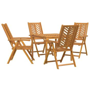 Garten Essgruppe 5 Stk. Braun Massivholz Akazie