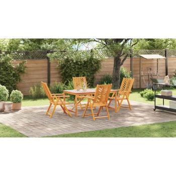 Garten Essgruppe 5 Stk. Braun Massivholz Akazie