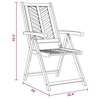 Garten Essgruppe 5 Stk. Braun Massivholz Akazie