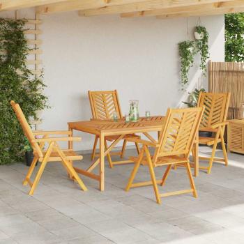 Garten Essgruppe 5 Stk. Braun Massivholz Akazie