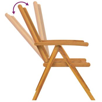 Gartenstühle 8 Stk. Verstellbar Massivholz Akazie