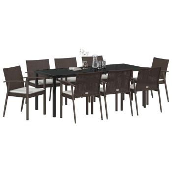 Set aus 5 Braun und cremeweiß