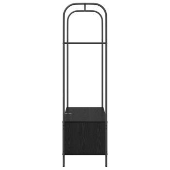 Kleiderständer mit Ablagen Schwarz Eiche 100x44x160 cm