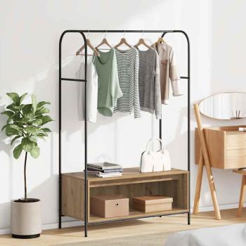 ARDEBO.de - Kleiderständer mit Ablagen Artisan Eiche 100x44x160 cm