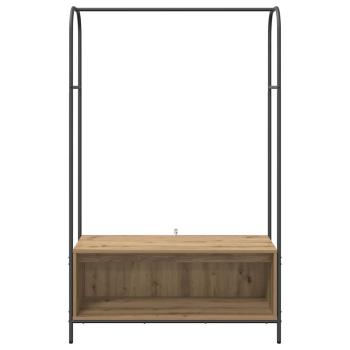 Kleiderständer mit Ablagen Artisan Eiche 100x44x160 cm