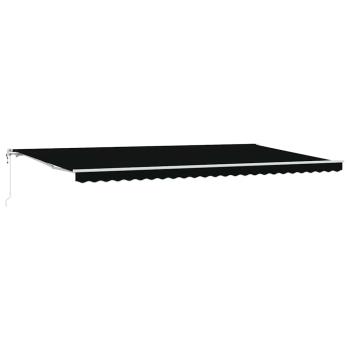 automatische einziehbare Markise Schwarz 600x300 cm