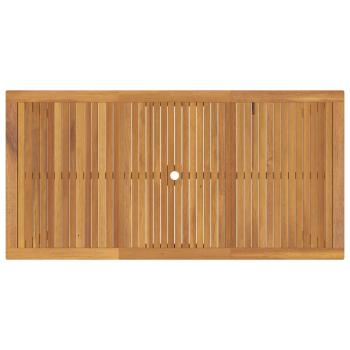 7-teiliges Garten Essset Beige Poly-Rattan Akazie