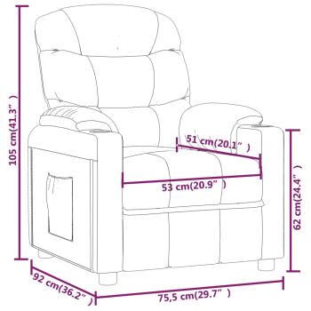 Relaxsessel Elektrisch Creme Stoff