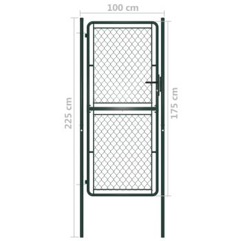 Gartentor Stahl 100×175 cm Grün