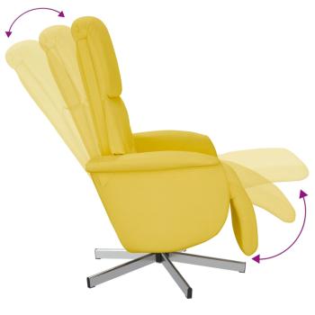 Relaxsessel mit Fußteil Hellgelb Stoff