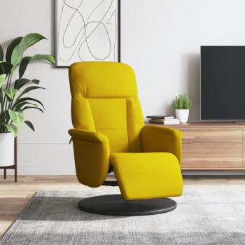 ARDEBO.de - Relaxsessel mit Fußteil Gelb Samt