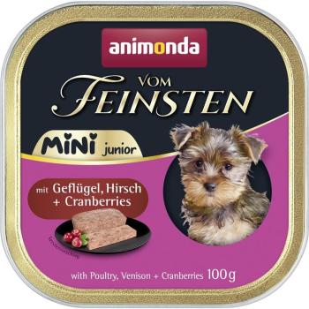 ARDEBO.de Animonda Dog vom Feinsten Mini Junior mit Geflügel, Hirsch & Cranberrys 100g