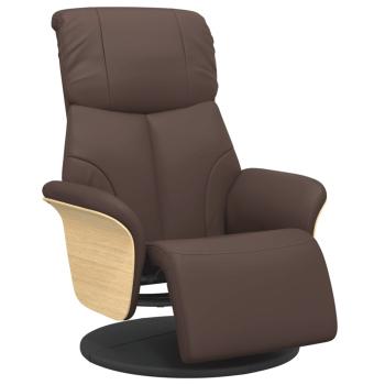 Relaxsessel mit Fußteil Braun Kunstleder