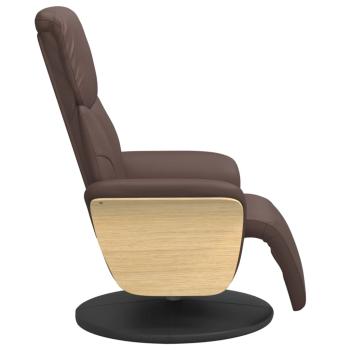 Relaxsessel mit Fußteil Braun Kunstleder