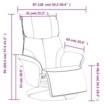 Relaxsessel mit Fußteil Braun Kunstleder