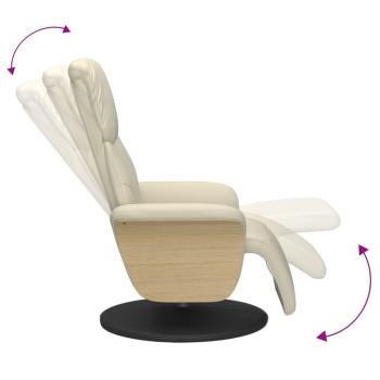 Relaxsessel mit Fußteil Creme Kunstleder