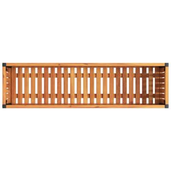Pflanzkübel 110x30x27,5 cm Massivholz Akazie und Stahl