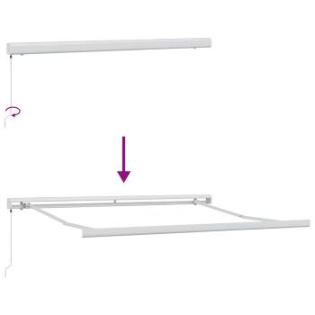 Creme Manuelle Einziehbare Markise 300x250 cm