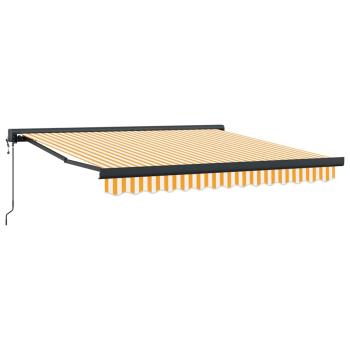 Automatische einziehbare Markise Gelb und Weiß 300x250 cm