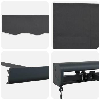 Manuelle Einziehbare Markise Anthrazit 300x250 cm