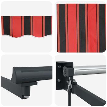 manuelle einziehbare Markise Orange und Braun 300x250 cm