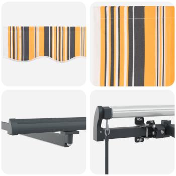 Manuelle einziehbare Markise mit LED mehrfarbigen Streifen 300x250 cm