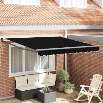 ARDEBO.de - Automatische Einziehbare Markise Schwarz 300x250 cm
