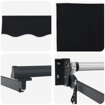 Automatische Einziehbare Markise Schwarz 300x250 cm