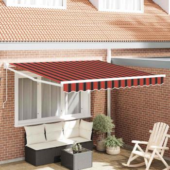 ARDEBO.de - Manuelle einziehbare Markise Orange und Braun 350x250 cm