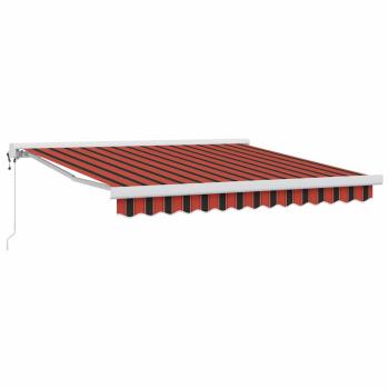 Ausziehbare Markise Rot und Schwarz 350 x 250 x 165 cm