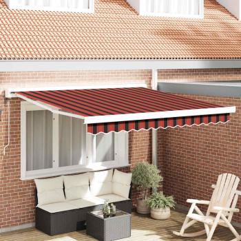 Ausziehbare Markise Rot und Schwarz 350 x 250 x 165 cm
