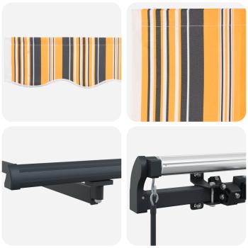 Manuelle einziehbare Markise gestreift 350x250 cm