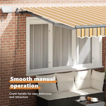 Ausziehbare Markise Mehrfarbig 350 x 250 cm Stoff und Aluminium
