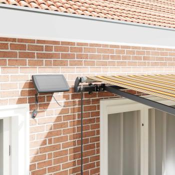 Ausziehbare Markise Mehrfarbig 350 x 250 cm Stoff und Aluminium
