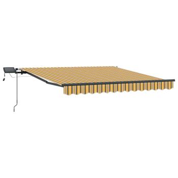 Manuelle einziehbare Markise mit LED Mehrfarbigem Streifen 350x250 cm