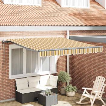 ARDEBO.de - Automatisch einziehbare Markise Gestreift 350x250 cm